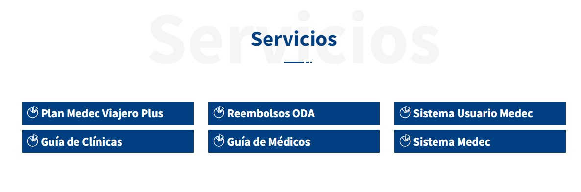 Servicio de medicina prepagada MEDEC SA